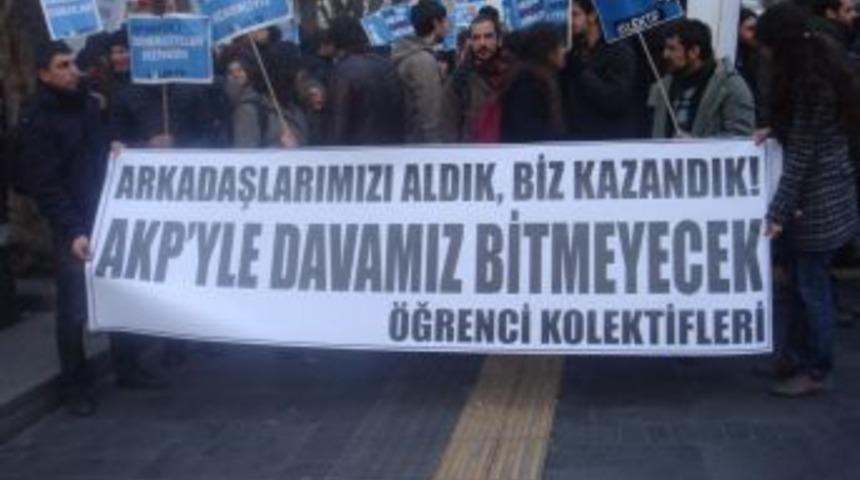 Hopa Davası&rsquo;ndan tahliye olan &ouml;ğrenciler Kızılay'da eylem yaptı