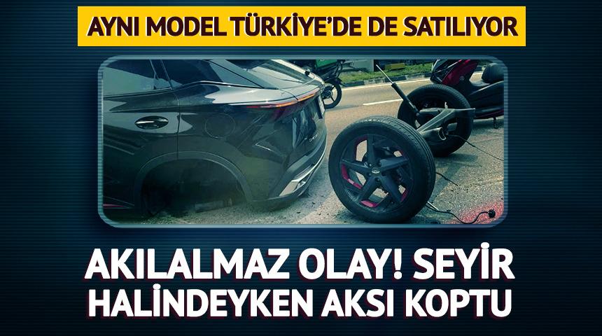 Seyir halindeki aracın arka aksı ve tekerleri koptu! T&uuml;rkiye'de de satışı var