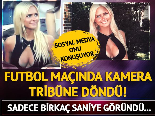 Kamera tribüne döndü! Birkaç saniye göründü ama... 