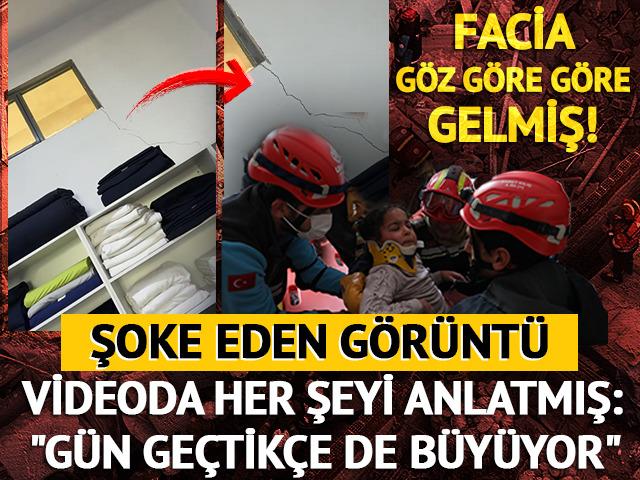 Maltepe'deki facia yaşanmadan hemen &ouml;nce kayda almış: "&Ccedil;atlaklar oluştu, g&uuml;n ge&ccedil;tik&ccedil;e de b&uuml;y&uuml;yor"