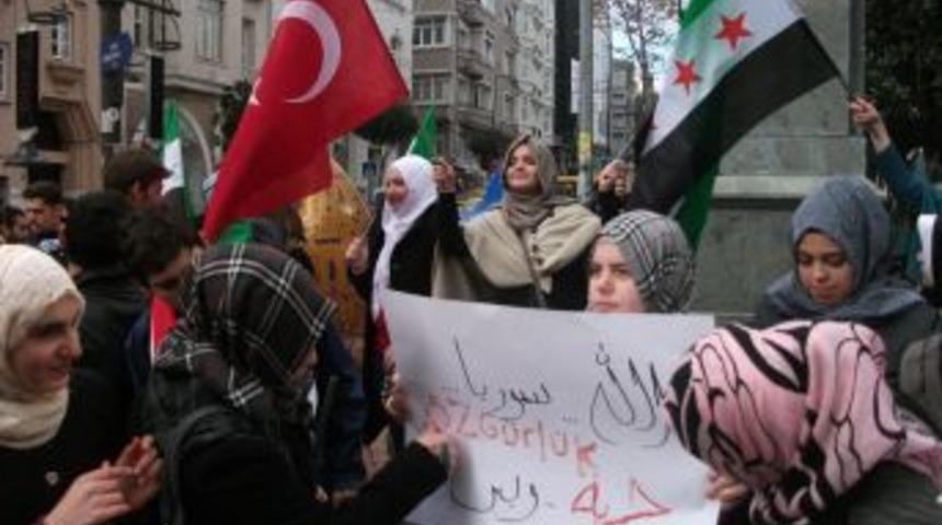 Suriye Konsolosluğu &ouml;n&uuml;nde &lsquo;kanlı' &ouml;zg&uuml;rl&uuml;k eylemi