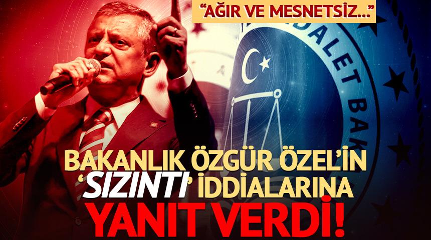 Adalet Bakanlığı: "Ağır ve mesnetsiz bir iftiradır"