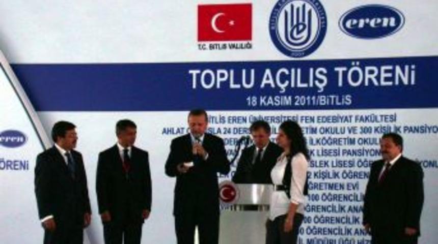 Başbakan Erdoğan, Bitlis Eren &Uuml;niversitesi'nde toplu a&ccedil;ılış yaptı