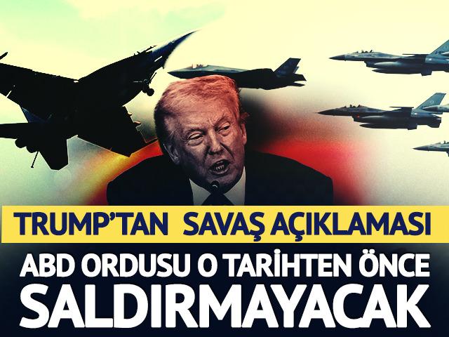 ABD Başkanı Trump duyurdu: "3 Kasım'a kadar İran'a saldırmayacağız"