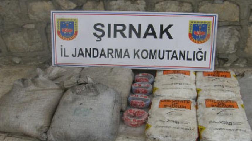 Cudi Dağı'nda 300 kilo patlayıcı bulundu