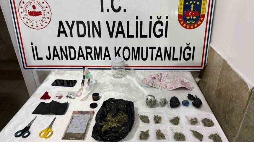Nazilli&rsquo;deki ev aramasında uyuşturucu deposu ortaya &ccedil;ıktı