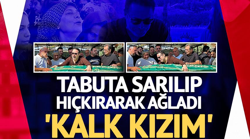 Kızını son yolculuğuna uğurladı! Ayakta duramadı, tabuta sarılıp ağladı