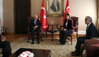 DEM Parti İmralı heyetinden Bah&ccedil;eli'ye ziyaret
