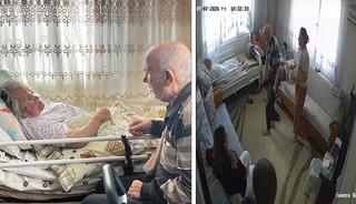 Yardımsız adım atamıyordu! 2 aydır g&ouml;rmediği 68 yıllık eşini g&ouml;r&uuml;nce ayağa kalktı
