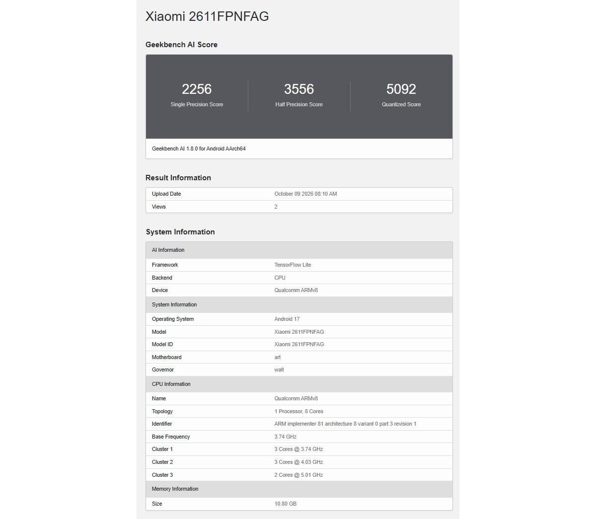 Xiaomi 18 Pro Max in küresel sürümü ortaya çıktı! İşte işlemcisi ve RAM kapasitesi 1