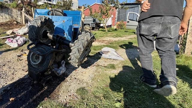 Düzce’de tarım aracı devrildi! 1 ölü, 1 ağır yaralı