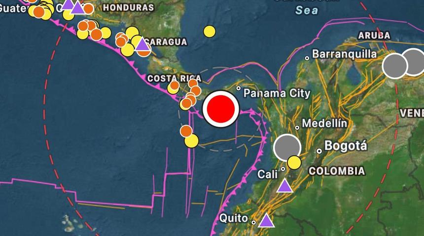 Panama'da 7.7 b&uuml;y&uuml;kl&uuml;ğ&uuml;nde deprem! Tsunami uyarısı verildi