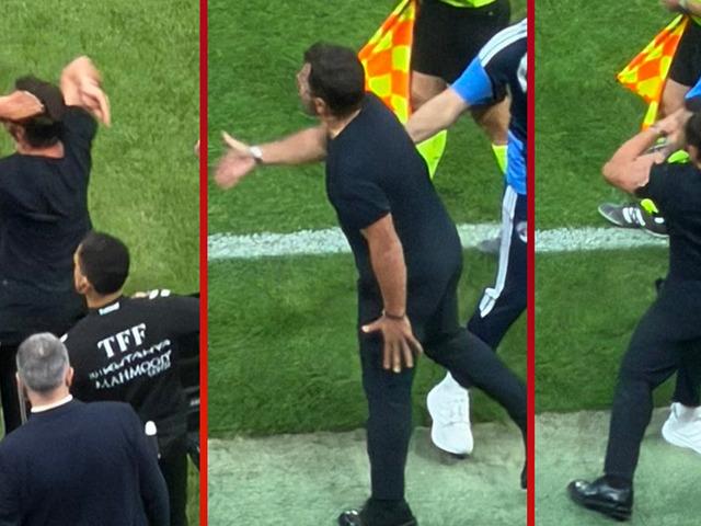 Emre Bel&ouml;zoğlu Galatasaray ma&ccedil;ının son saniyelerinde &ccedil;ılgına d&ouml;nd&uuml;! 