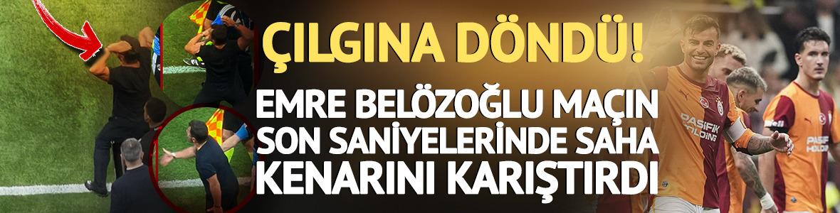 Emre Bel&ouml;zoğlu Galatasaray ma&ccedil;ının son saniyelerinde &ccedil;ılgına d&ouml;nd&uuml;! 