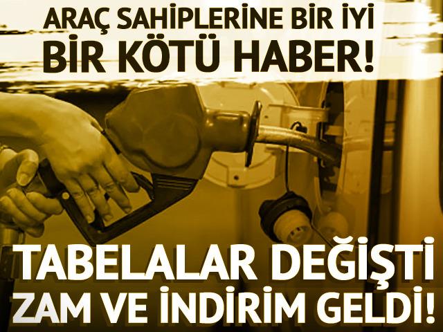 Akaryakıtta fiyatlar değişti: Motorine zam, benzine indirim geldi