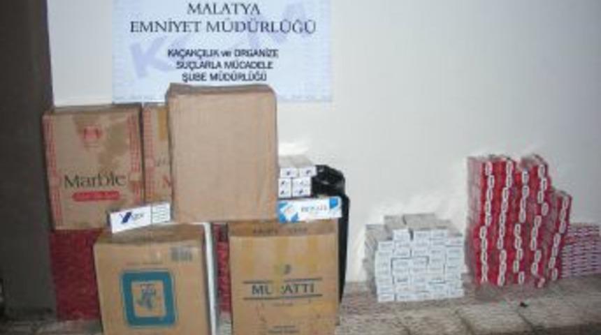 Malatya&rsquo;da 5 bin 868 paket ka&ccedil;ak sigara ele ge&ccedil;irildi