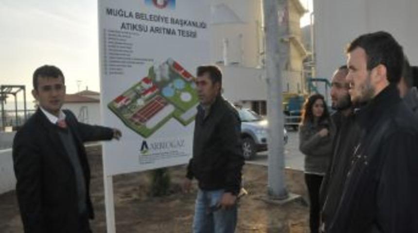 Muğla &Uuml;niversitesi M&uuml;hendislik Fak&uuml;ltesi &ouml;ğrencileri atık su tesisini gezdi
