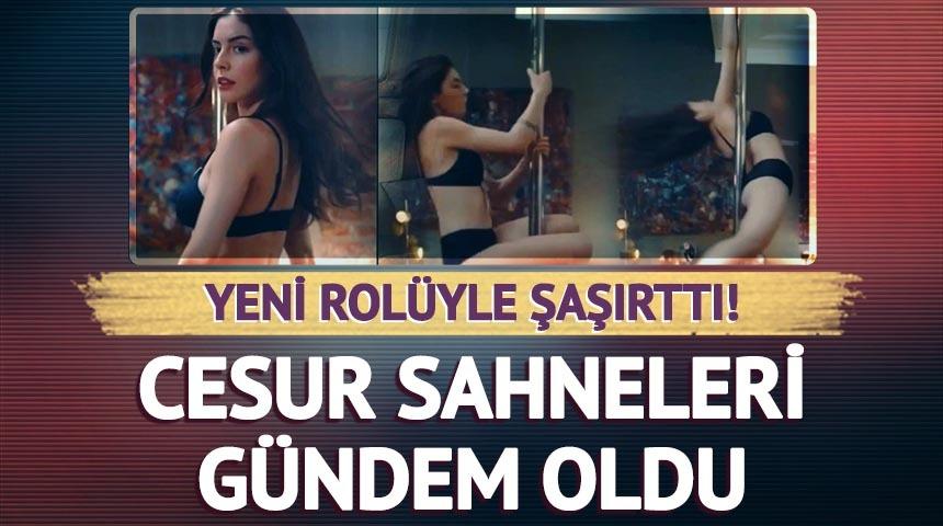Yeni rol&uuml;yle şaşırttı! Direk dansı sahnesi g&uuml;ndem oldu