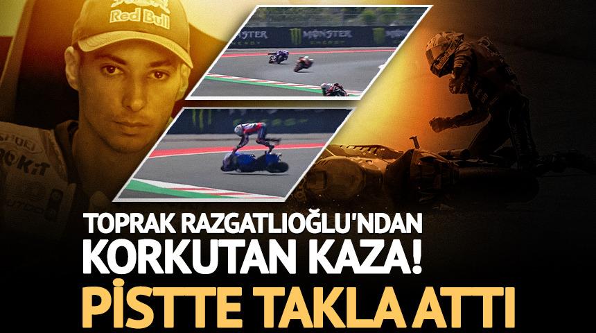 Pistte korku dolu anlar! Toprak Razgatlıoğlu takla attı, &ccedil;ıkan omzunu kendisi yerine taktı