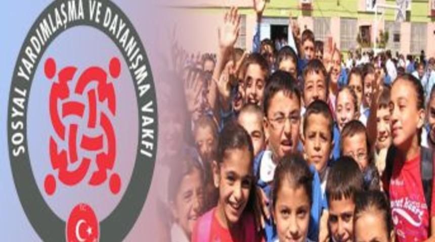 SYDV, fakir ailelerin &ccedil;ocuklarına eğitim yardımı yapıyor
