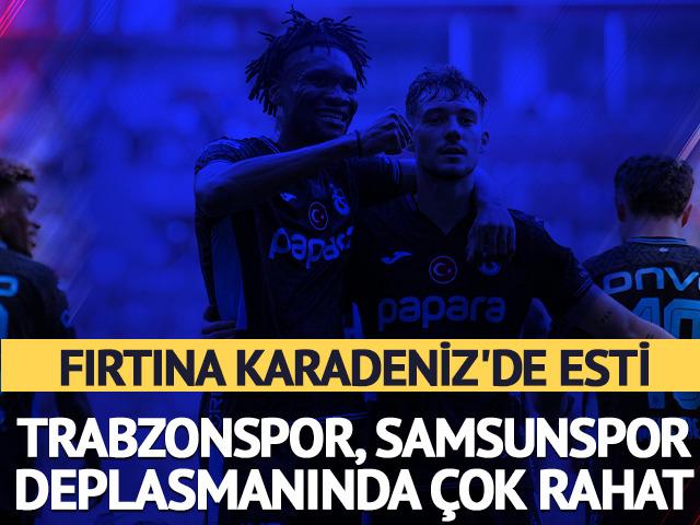 Trabzonspor, Karadeniz derbisinde Samsunspor'u rahat ge&ccedil;ti!