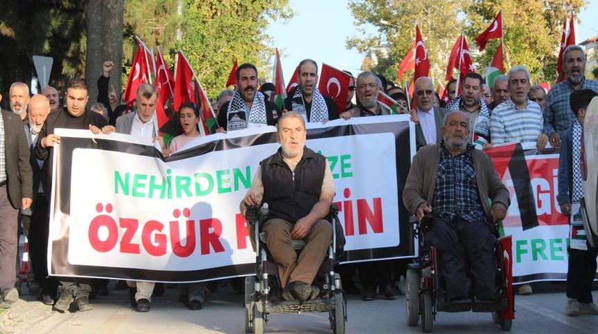 Malatya'da 'B&uuml;y&uuml;k Filistin Y&uuml;r&uuml;y&uuml;ş&uuml;' d&uuml;zenlendi