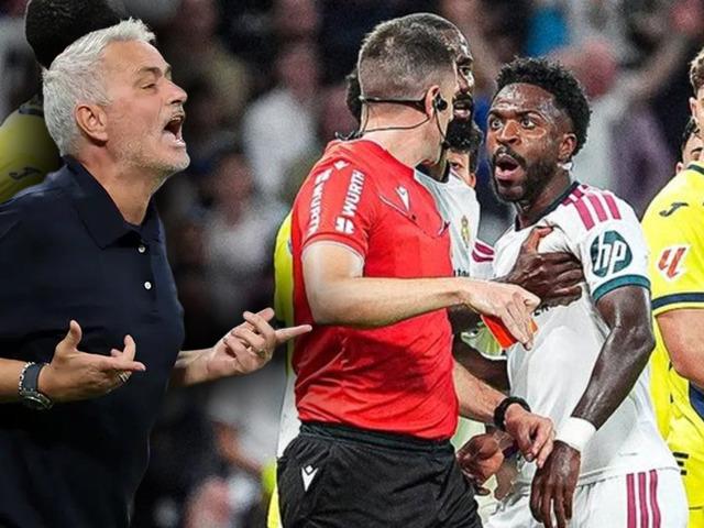 Vinicius hakemin &uuml;zerine y&uuml;r&uuml;d&uuml;! Mourinho'dan olay tepki