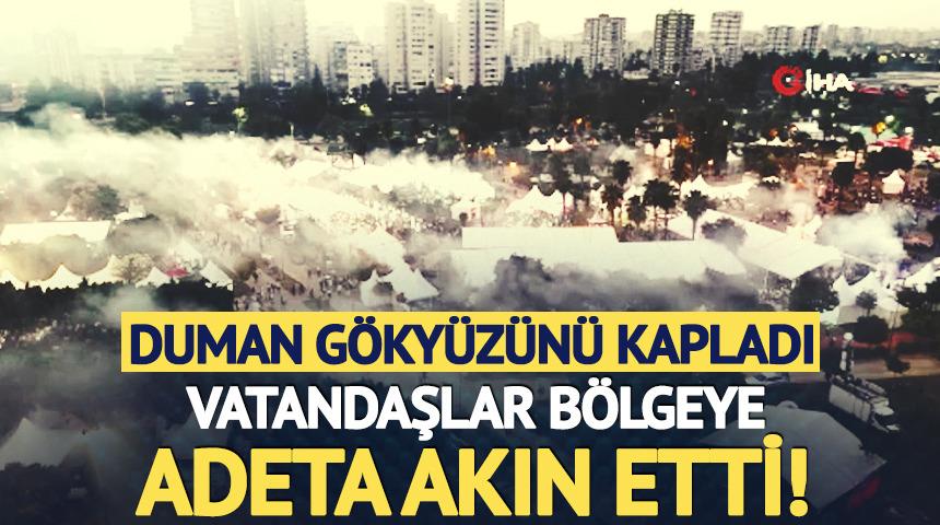 Dumanlar g&ouml;ky&uuml;z&uuml;n&uuml; kapladı: Vatandaşlar akın etti! Metrelerce kuyruk oluştu