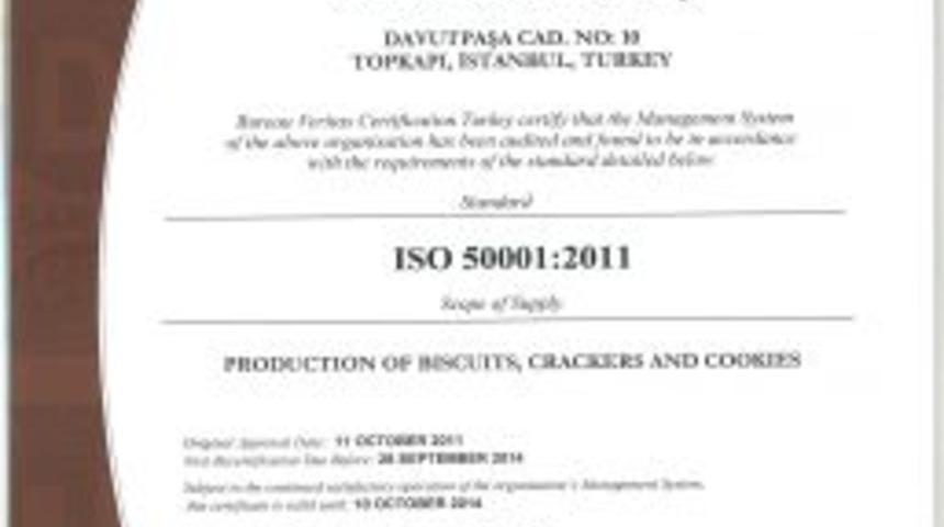 &Uuml;lker'e ISO 50001 belgesi