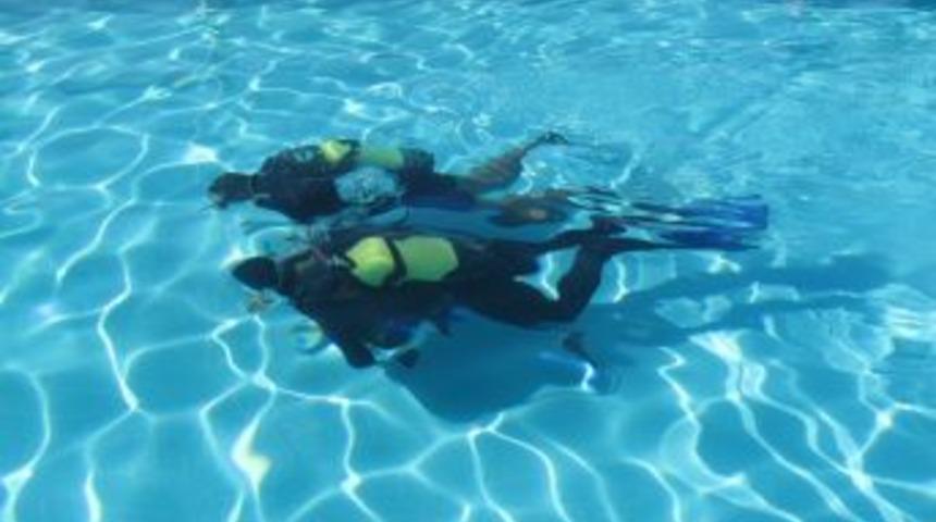 İtfaiyecilere dalgı&ccedil;lık eğitimi