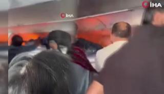 U&ccedil;akta panik anları, bir anda alevler y&uuml;kselmeye başladı