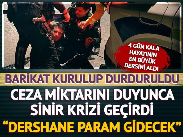 Kayseri'de 18 yaşındaki k&uuml;&ccedil;&uuml;k s&uuml;r&uuml;c&uuml; polisin dur ihtarına uymadı, yediği cezayı duyunca sinir krizi ge&ccedil;irdi