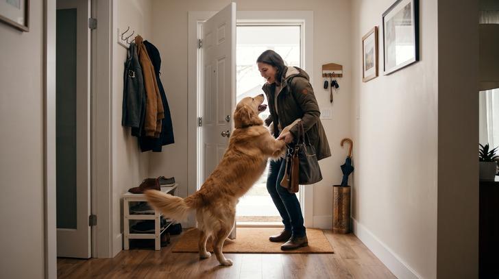 K&ouml;peğiniz eve geldiğinizde &uuml;st&uuml;n&uuml;ze atlıyor. Ne yapmalısınız?