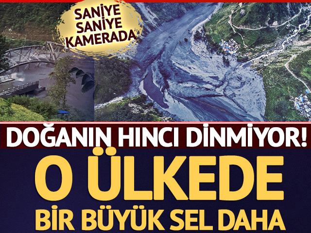 Nepal'de doğanın hıncı dinmiyor! Bir sel daha... &Ouml;n&uuml;ne neyi kattıysa g&ouml;t&uuml;rd&uuml;