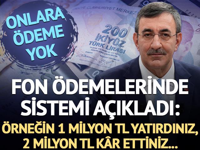 Fon &ouml;demesinde sistemi &ouml;rnekle a&ccedil;ıkladı: 1 milyon TL yatırdınız, 2 milyon TL kar ettiniz...