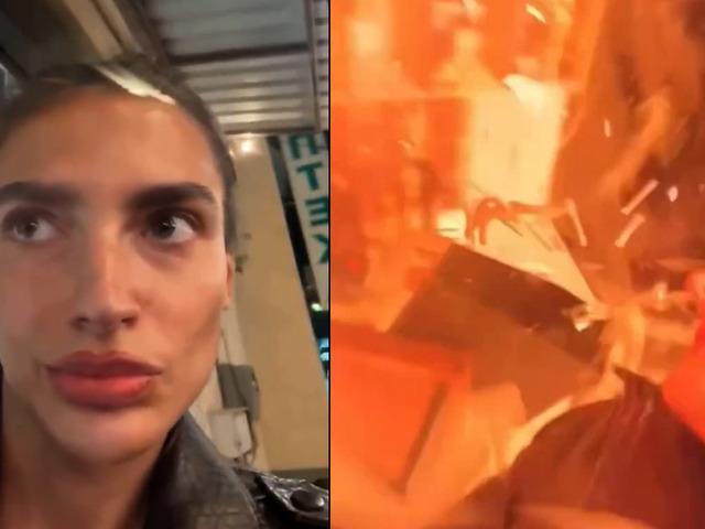 Rusya Harkov'da marketi vurdu! Alışveriş yapan kadına f&uuml;ze attılar: İşte dehşet anları!