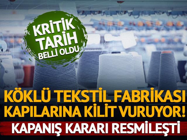 Kayseri&rsquo;nin 73 yıllık tekstil devi kapılarına kilit vuruyor! Kapanış s&uuml;reci başladı