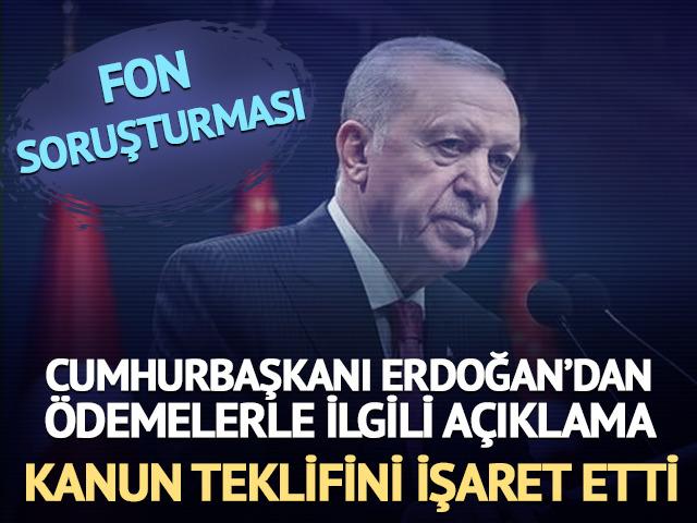 Cumhurbaşkanı Erdoğan'dan fon a&ccedil;ıklaması: "Ekim ayı i&ccedil;inde 1 milyon liraya kadar anapara &ouml;demelerine başlanacak"