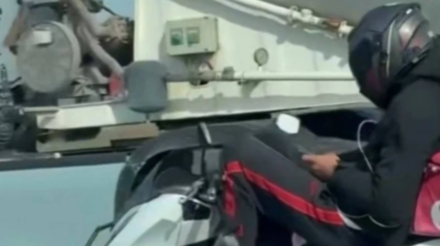 Kuzey Marmara Otoyolu'nda akılalmaz g&ouml;r&uuml;nt&uuml;! 