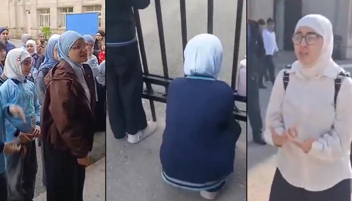 Azerbaycan'da başörtüsü kısıtlamasına tepkiler devam ediyor! "Benim okumaya hakkım yok mu?"