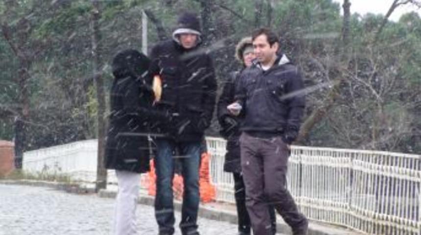 &Ccedil;amlıca'dan kar manzaraları