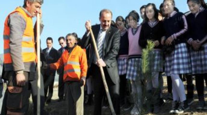 Mamak protokolü fidan dikme töreninde buluştu