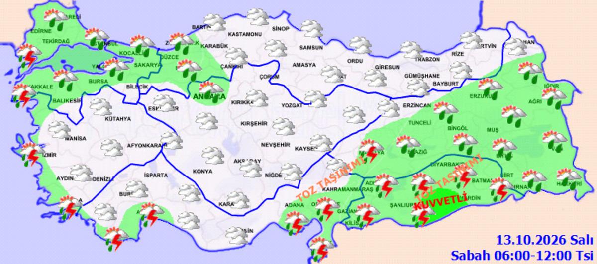 16 ilde hava bir anda değişecek! Meteoroloji den sarı kodlu alarm 2