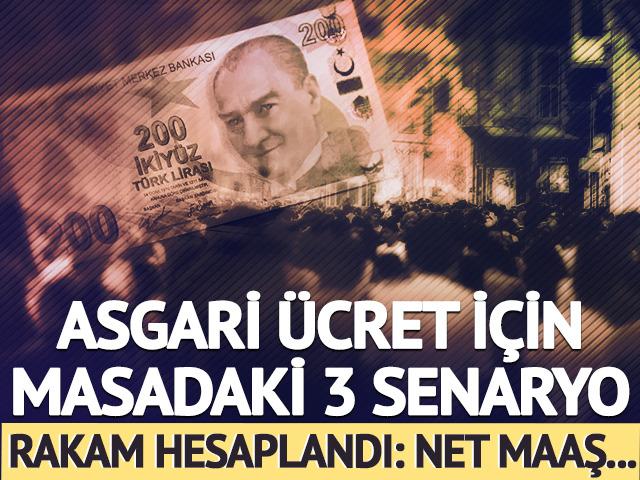 Asgari &uuml;cret i&ccedil;in masadaki 3 senaryo: 36 bin TL'yi bulabilir