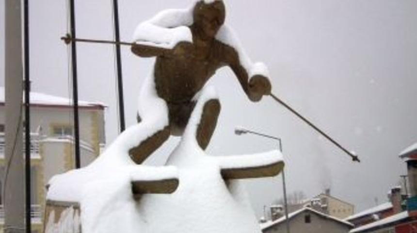 Sarıkamış'ta kar yağışı etkili oluyor