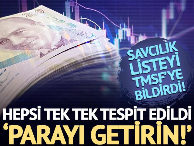 Savcılık listeyi TMSF&rsquo;ye bildirdi! Ş&uuml;phelilere &lsquo;parayı iade edin&rsquo; tebligatı