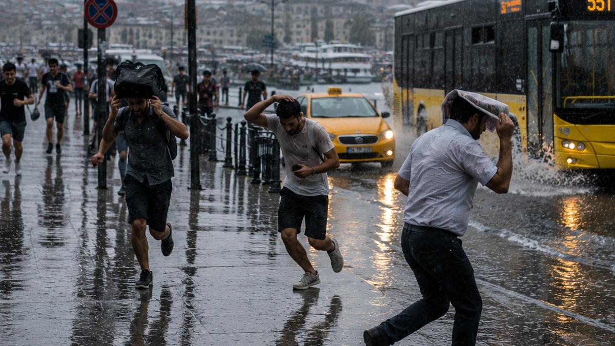 İstanbullular dikkat! AKOM saat vererek uyardı: Fırtına ve sağanak yağış 1