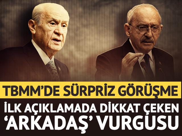 TBMM'de kritik Bah&ccedil;eli-Kılı&ccedil;daroğlu g&ouml;r&uuml;şmesi!