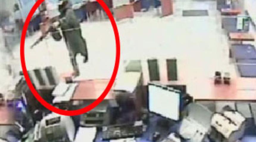 Pompalı tüfekle banka soygunu