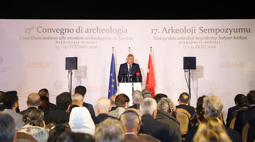 Bakan Ersoy, Denizli'de 17. İtalyan Arkeoloji Misyonları Sempozyumu'nda konuştu